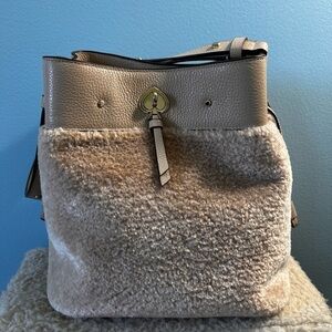 Kate Spade Tan and Cream Textured Backpack